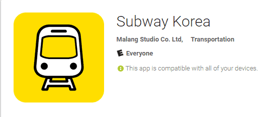 Subway Korea (지하철 노선도)